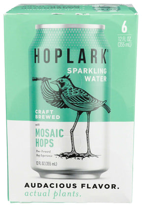Hoplark Hoptea - Sparkling Water with Mosaic Hops, 6/12 fl oz (Pack of 4) - Gluten-Free Beverage