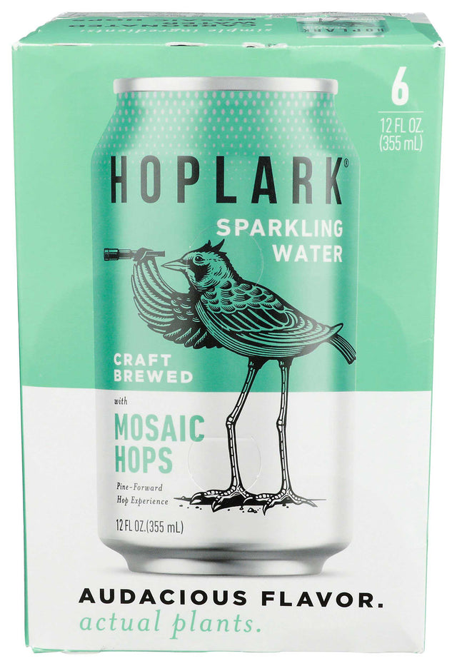 Hoplark Hoptea - Sparkling Water with Mosaic Hops, 6/12 fl oz (Pack of 4) - Gluten-Free Beverage