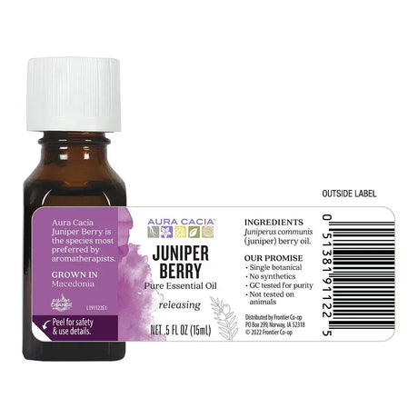 Aura Cacia Organic Juniper Berry Essential Oil, 0.5 fl oz
