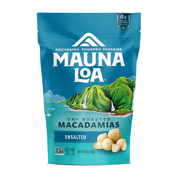 Mauna Loa Macadamia Nuts, Roasted Unsalted, 6 x 4 oz