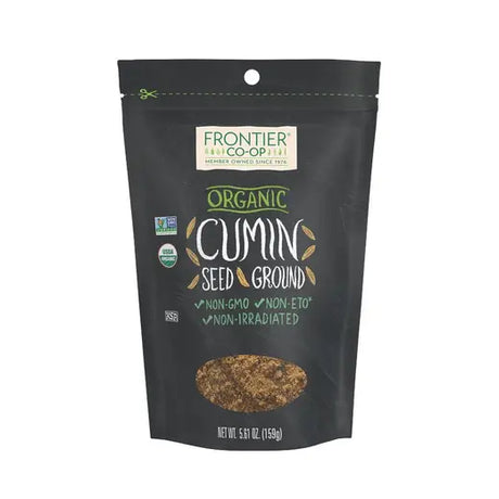 Frontier Natural Products Coop - Organic Ground Cumin Seed, 5.61 oz (Pack of 12) - Kosher, GMO-Free
