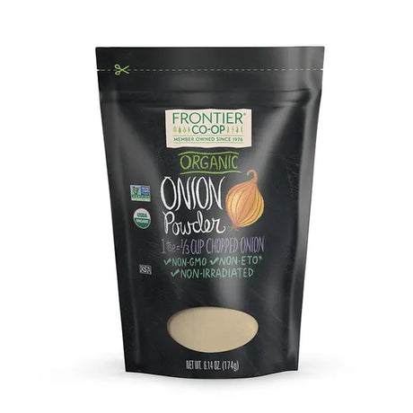 Frontier Natural Products Coop - Organic Onion Powder, 6.14 oz (Pack of 12) - Kosher, GMO-Free