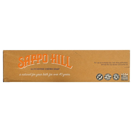 Sappo Hill soap packaging on a white background