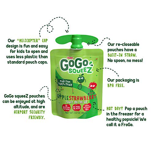 Gogo Squeez Apple Straw 10/3.2oz Case - Cozy Farm 