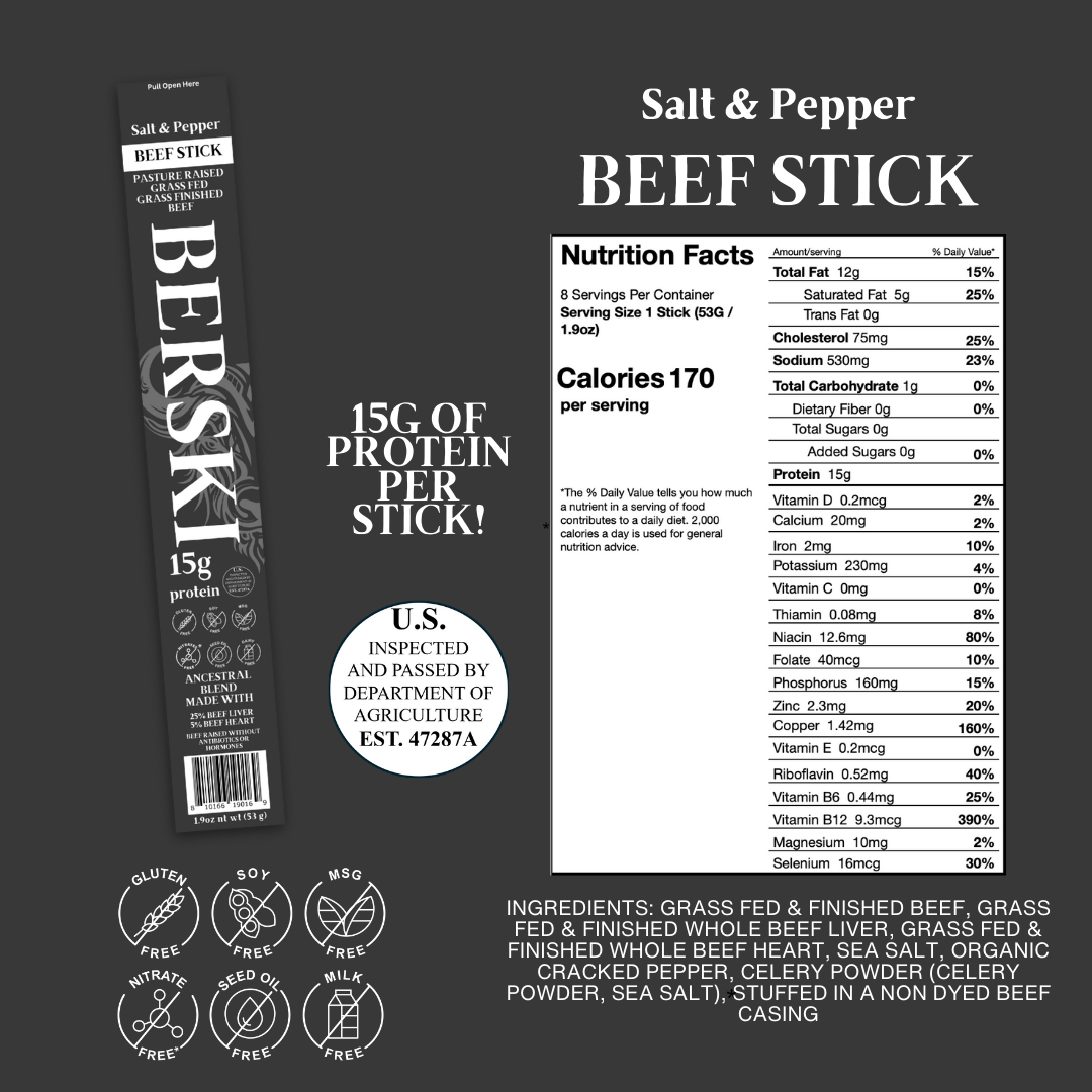 BERSKI 1.9oz Ancestral Beef Stick - BUNDLE
