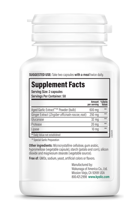 Kyolic Aged Garlic Extract, Formula 102, 100 Vegetarian Capsules