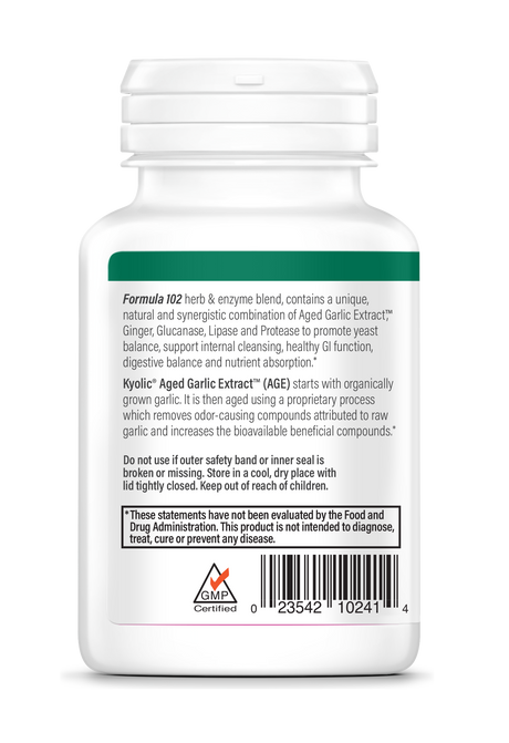 Kyolic Aged Garlic Extract, Formula 102, 100 Vegetarian Capsules