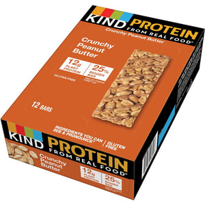 KIND Crunchy Peanut Butter Bars, Gluten Free, 12 Count, 1.76 Oz Each