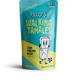 Fillo's Corn Poblano Rajas Tamales, 4 oz (Case of 7)