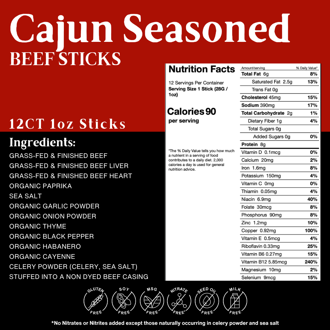 BERSKI Beef Sticks - Cajun Seasoned