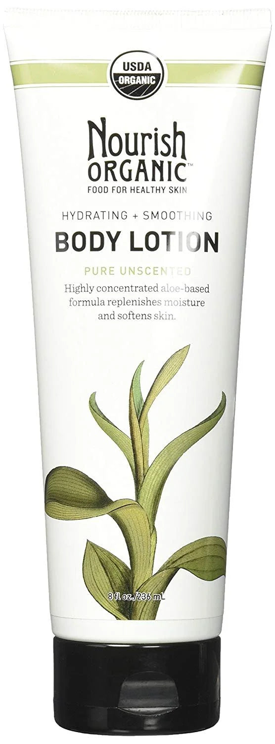 Nourish Organic Body Lotion, Chamomile Vanilla, 8 oz - Shea Butter Moisturizer