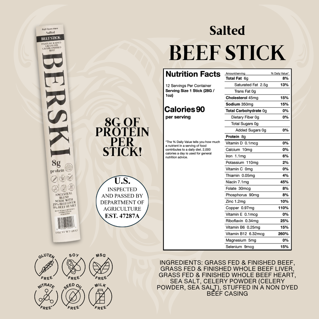 BERSKI 1 oz Ancestral Beef Stick - BUNDLE