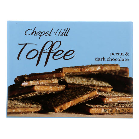 Chapel Hill Toffee Dark Chocolate Pecan Toffee 10 Oz Bag - Case of 12 - Cozy Farm 