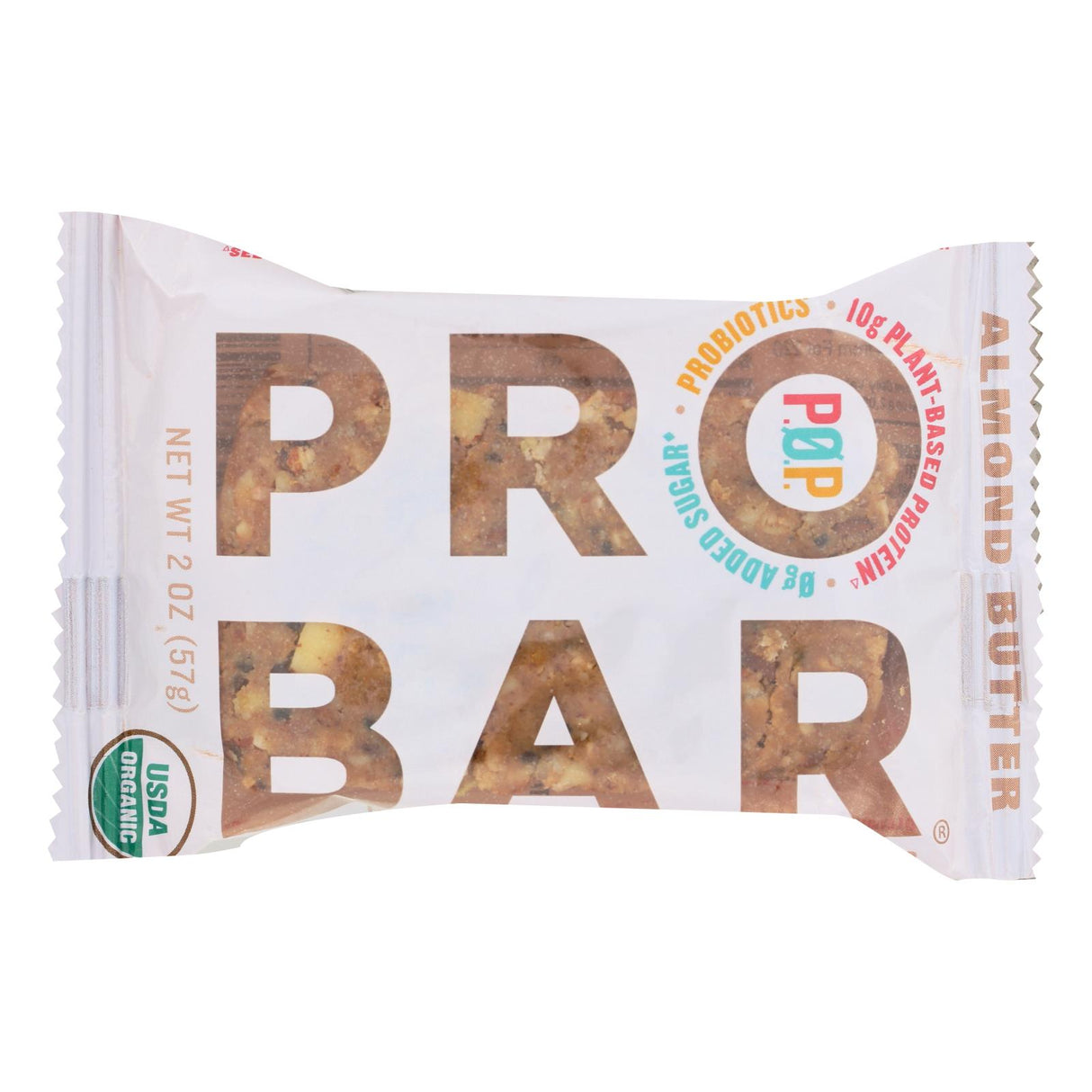 Pro Bar Almond Butter P0p Nutritional Bar  - Case Of 8 - 2.00 Oz - Cozy Farm 