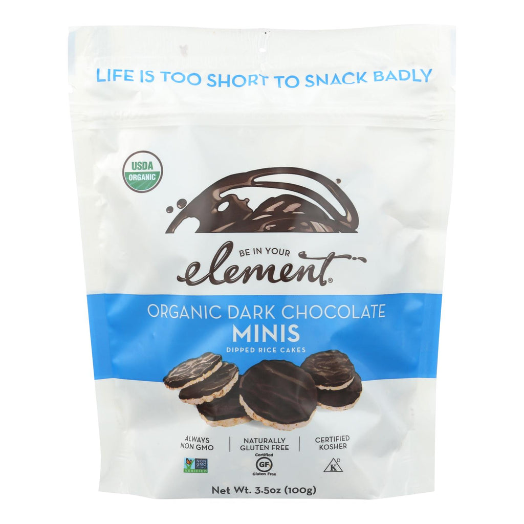 Element Dark Chocolate Mini Rice Cakes  - Case Of 6 - 3.5 Oz - Cozy Farm 