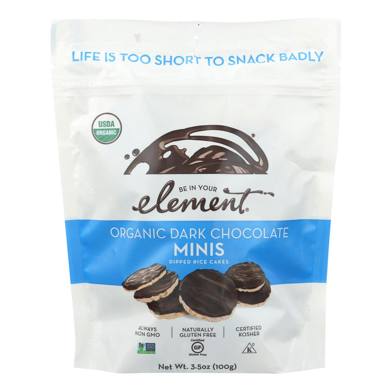 Element Dark Chocolate Mini Rice Cakes - Case of 6 - 3.5 Oz | Brand Name - Cozy Farm 