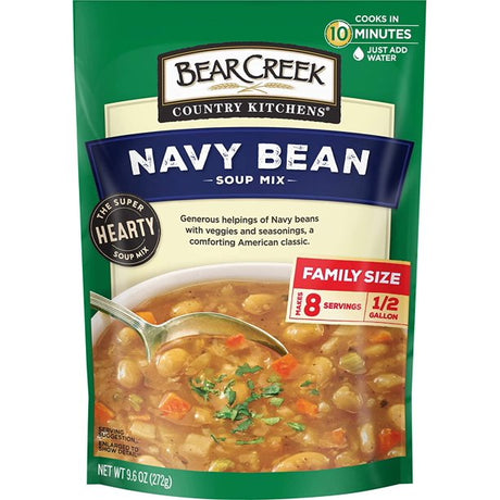Bear Creek Soup Mix Navy Bean - 9.6 Oz Pack of 6 - Cozy Farm 