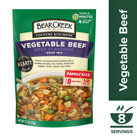 Bear Creek Vegetable Beef Soup Mix (Case of 6), 8.1 oz - Cozy Farm 