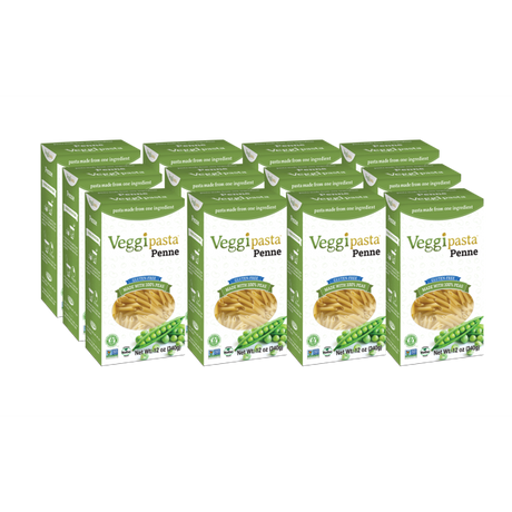 Veggipasta Pea Penne Pasta, 12 oz, Case of 12 - Cozy Farm 