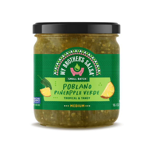 My Brother's Salsa - Salsa Poblano Pineap Vrde - Case Of 6-16 Oz - Cozy Farm 