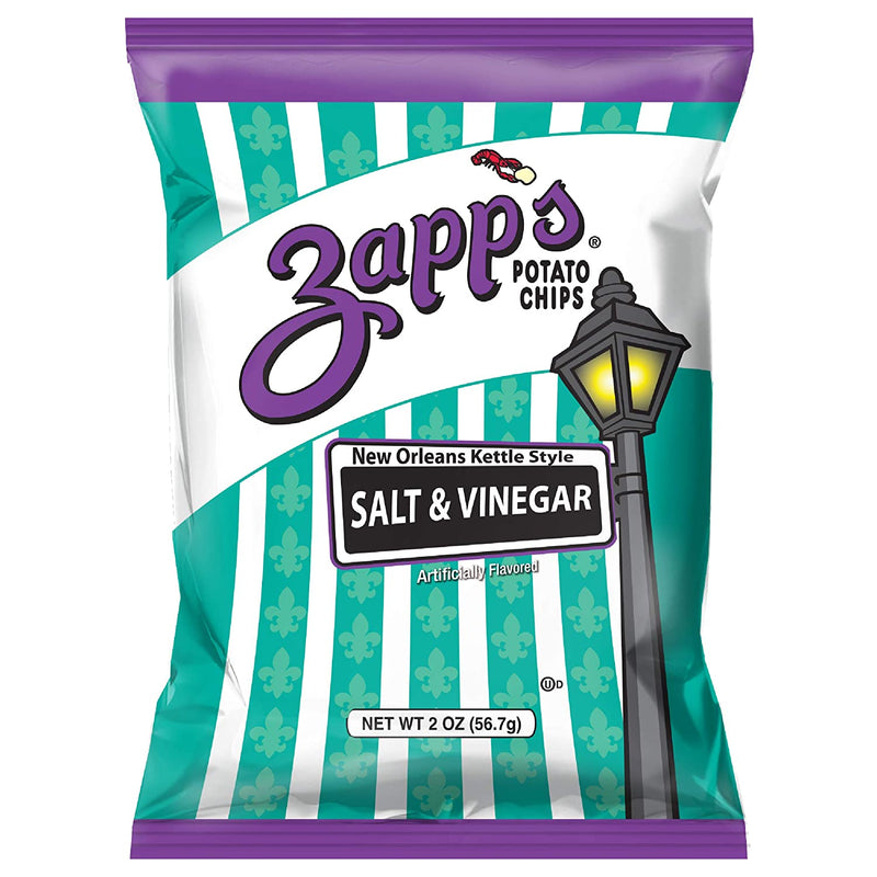 Zapps Potato Chips Salt & Vinegar 2 Oz - Pack of 25 - Cozy Farm 
