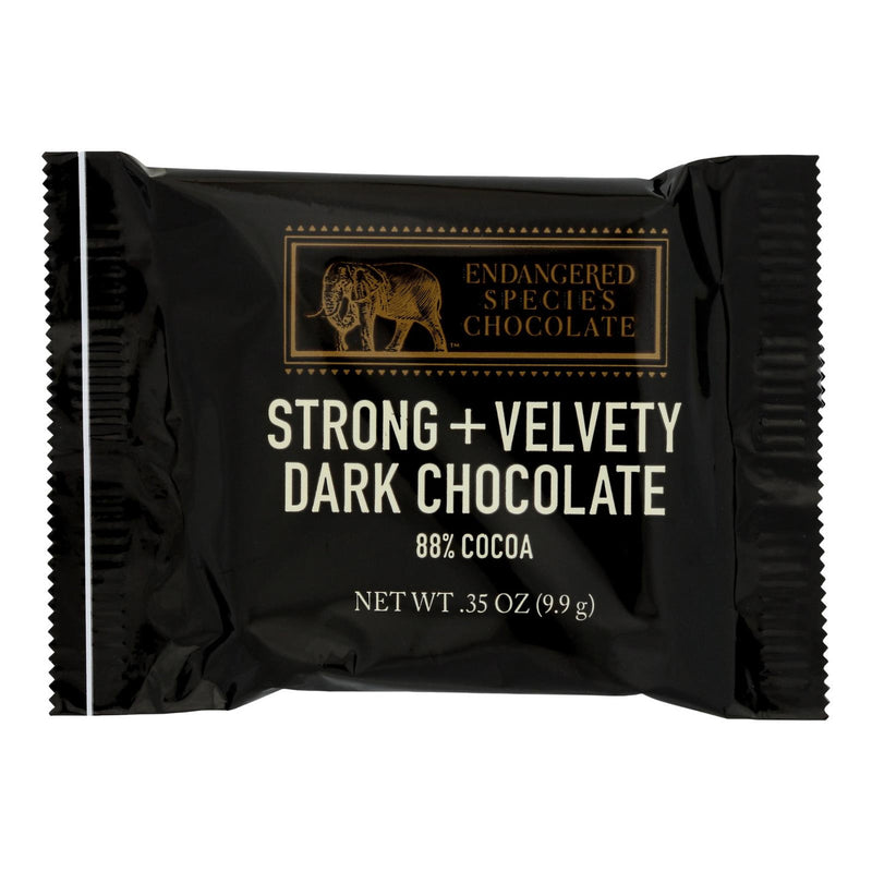 Endangered Species Chocolate - Dark Chocolate Strong Velvety - Case Of 250-.35 Oz - Cozy Farm 