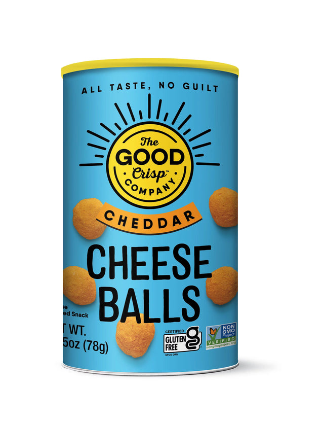 The Good Crisp Company Cheddar Cheese Balls, 2.75 Oz - Pack of 9 - Cozy Farm 