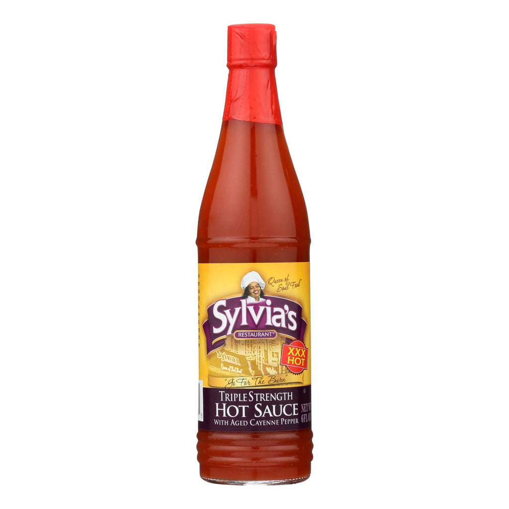 Sylvia's Triple Strength Hot Sauce With Aged Cayenne Pepper  - Case Of 24 - 6 Fz - Cozy Farm 
