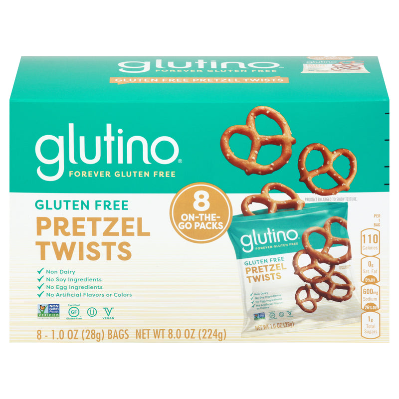Glutino Gluten Free Pretzel Twists - Case of 6 - 8 oz/1oz - Cozy Farm 