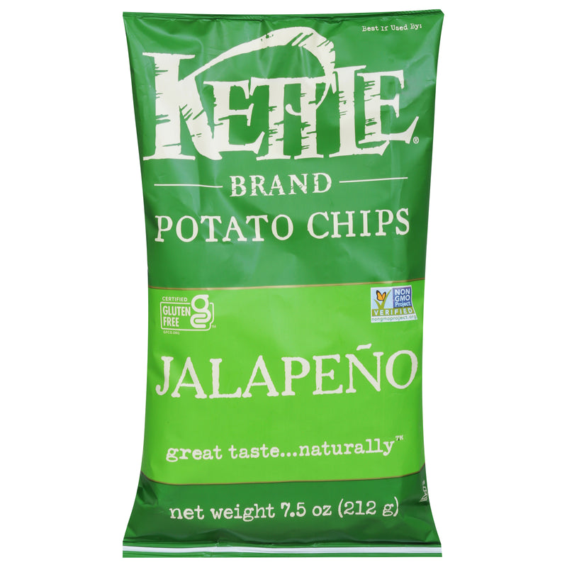 Kettle Brand Potato Chips Jalapeno, 7.5 Oz - Case of 12 - Cozy Farm 