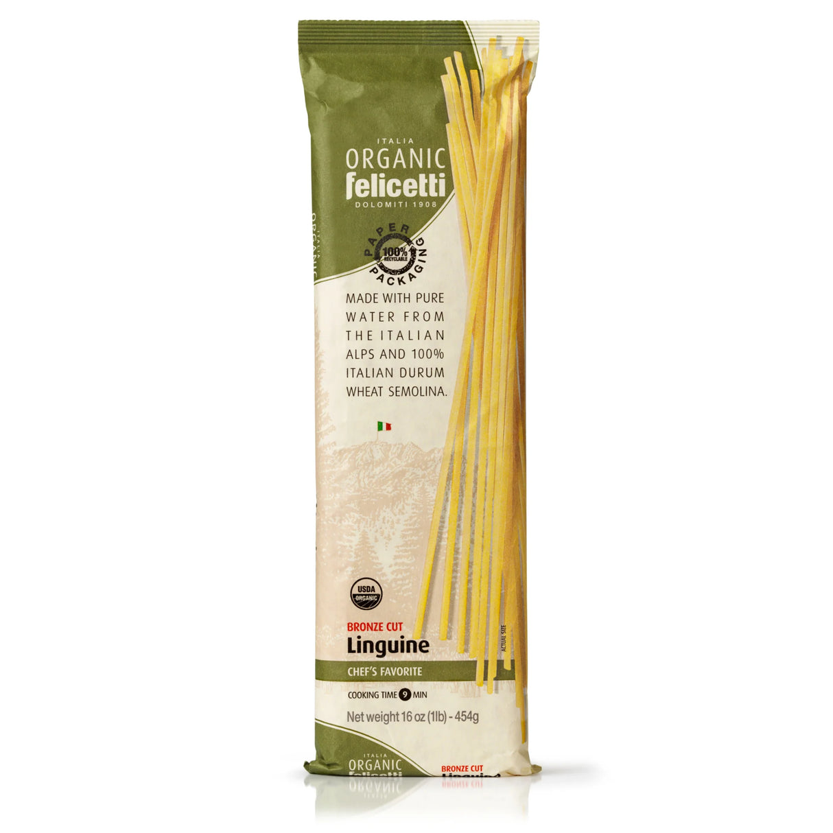 Felicetti Us - Pasta Organic Linguine - Case Of 12-16 Oz - Cozy Farm 