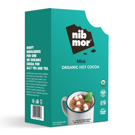 Nibmor Drinking Chocolate Mint - Pack of 6 - 1.05oz Each - Cozy Farm 