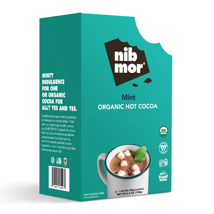 Nibmor Drinking Chocolate Mint - Pack of 6 - 1.05oz Each - Cozy Farm 