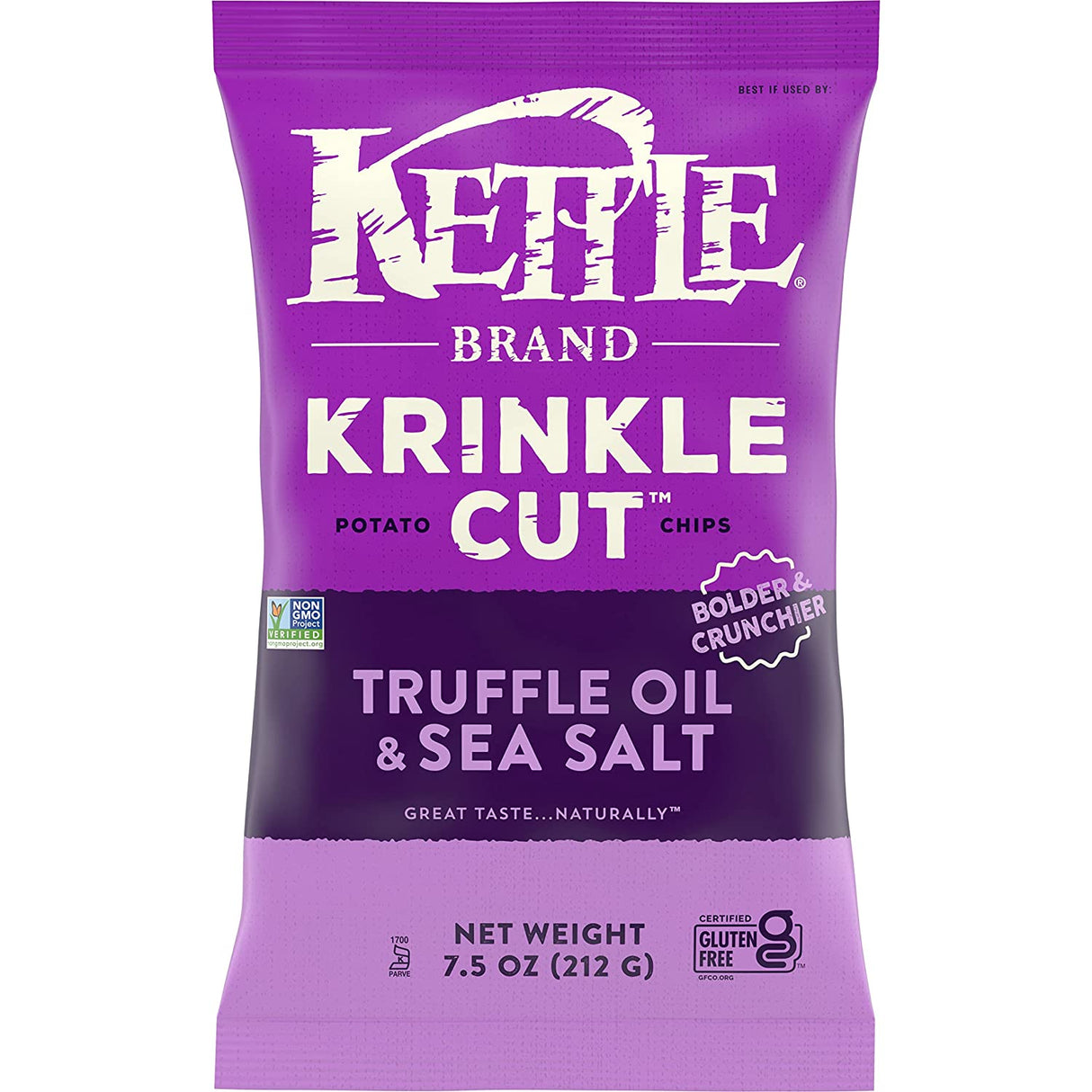 Kettle Brand Truff Sea Salt Krinkle Chips - 7.5 Oz. Bag (Case of 12) - Cozy Farm 