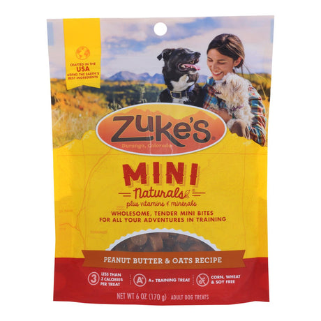 Zuke's Mini Peanut Butter Treats for Dogs - 6 Oz Bag, Case of 12 - Cozy Farm 