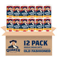 Quaker Oats boxes displayed in a cardboard box packaging