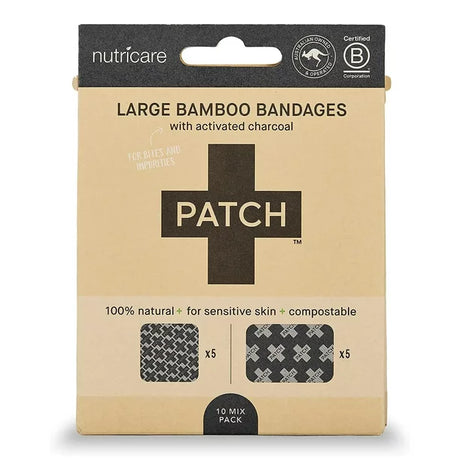 Patch Bamboo Charcoal Bandages - 10 Count (Case of 5) - Cozy Farm 
