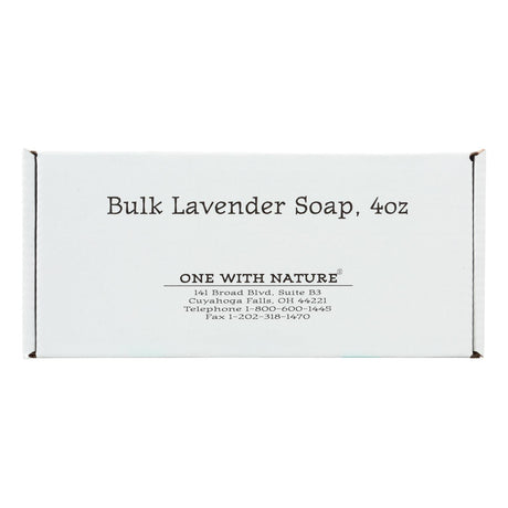 One With Nature Lavender Bar Soap - 4 oz. (Case of 24) - Cozy Farm 