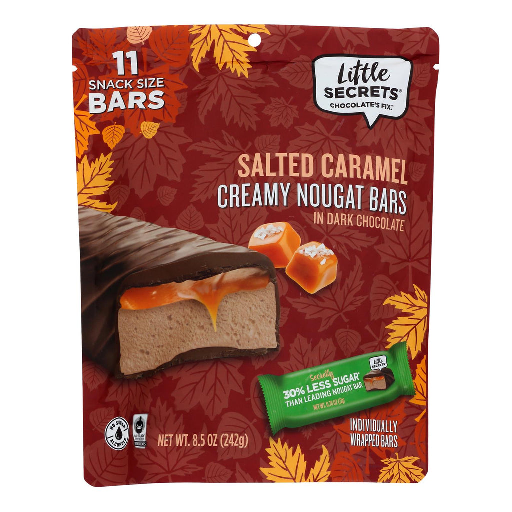 Little Secrets - Noug Bar Salt Caramel Dark Chocolate - Case Of 6-8.5 Oz - Cozy Farm 