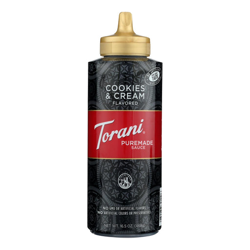 Torani - Sauce Cookies & Cream Flvd - Case Of 4 - 16.5 Oz - Cozy Farm 