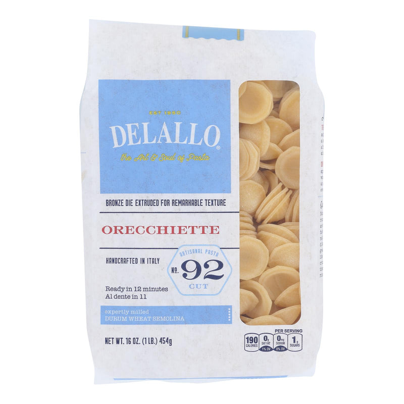 Delallo Orecchiette No. 92, Enriched Macaroni Product - Case Of 16 - 1 Lb - Cozy Farm 