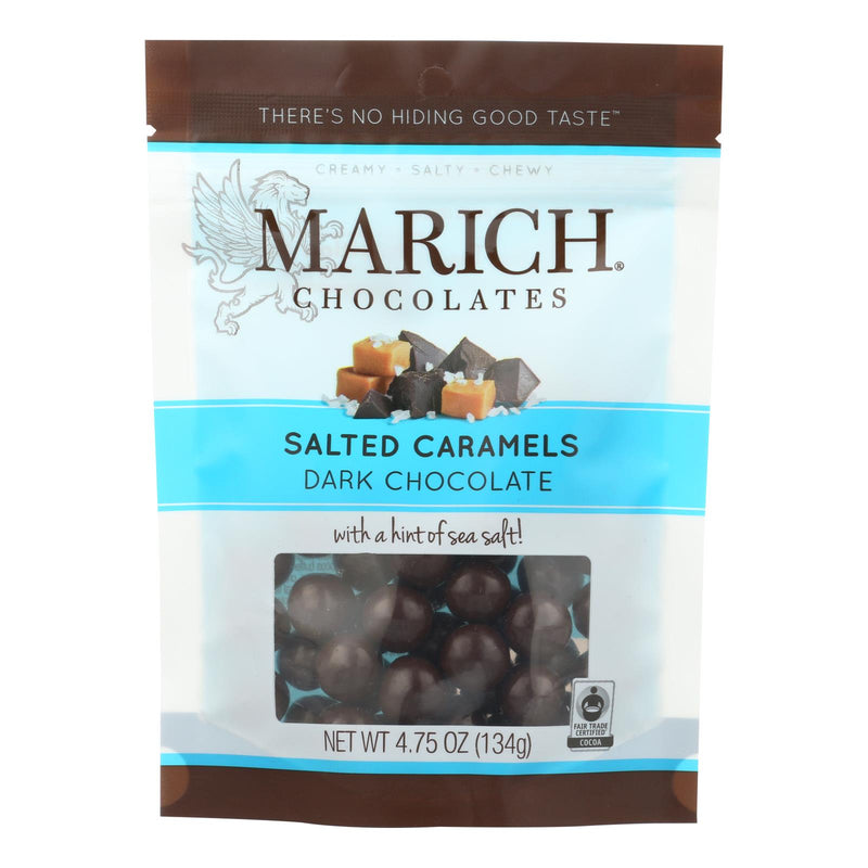 Marich Dark Chocolate Sea Salt Caramels  - Case Of 9 - 4.75 Oz - Cozy Farm 