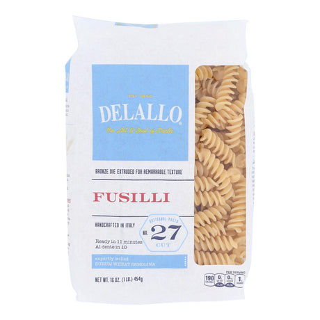 Delallo Pasta, Fusilli  - Case Of 16 - 16 Oz - Cozy Farm 