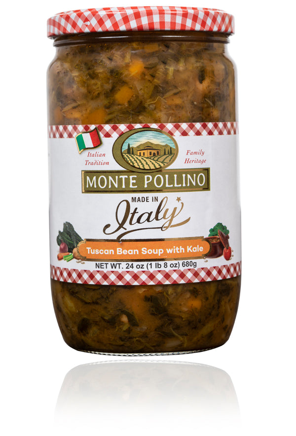 Monte Pollino Tuscan Bean & Kale Soup, 24 Oz Can (Case of 6) - Cozy Farm 