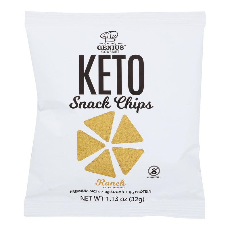 Genius Gourmet - Keto Chips Ranch - Case Of 8-1.13 Oz - Cozy Farm 