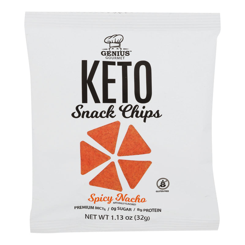 Genius Gourmet - Keto Chips Spicy Nacho - Case Of 8-1.13 Oz - Cozy Farm 