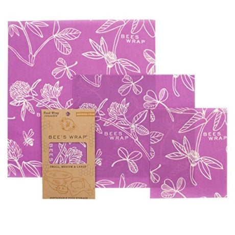 Bee's Wrap Reusable Food Wrap Assorted Clover 3 Pack (Case of 6) - Cozy Farm 