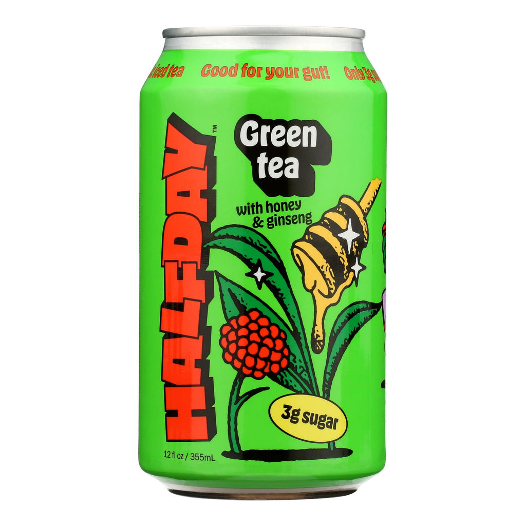 Halfday - Tonic Green Tea Honey Gnsng - Case Of 12-12 Fz - Cozy Farm 