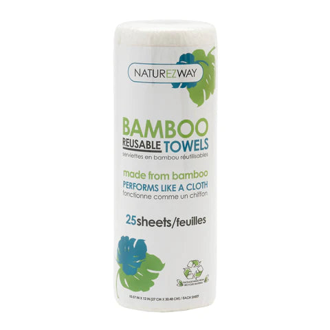 Naturezway Bamboo Towels, 25 Count Per Packet (Case of 12), 1 Count - Cozy Farm 