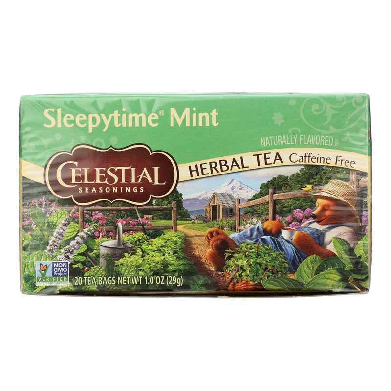 Celestial Seasonings Sleepy Time Herbal Tea, Mint, 20 Tea Bags (Pack of 6 Cases) - Cozy Farm 